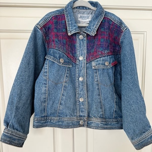 Vintage denim jean Jordache jacket tagged kids large 6 6x