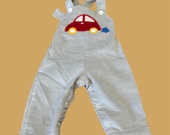 Vintage Car overalls by buster borwn tagged 3-6 months may work up to 6-9 imo