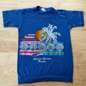 Vintage Florida tropical tee tagged kids 10-12 runs smaller image 8