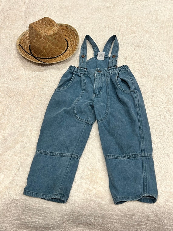 Vintage 90s denim overalls tagged 3T