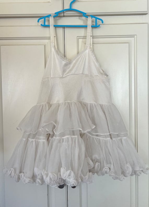 Vintage girls slip petticoat full skirt vintage s… - image 5