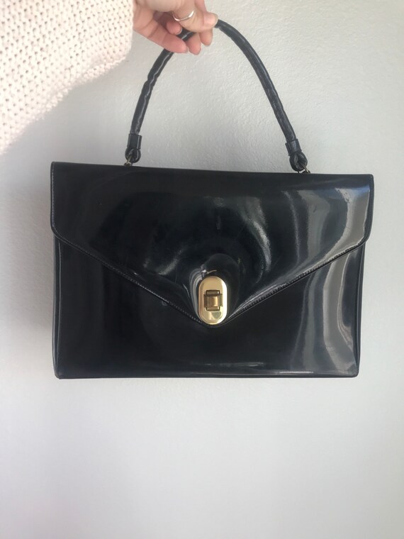 patent leather purse