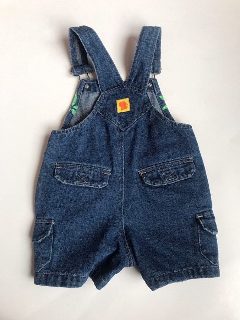 Safari denim shortalls overalls lion 18 months