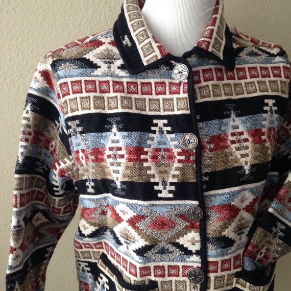 Vintage Aztec Coat, Aztec Coat, Aztec Blazer View 2
