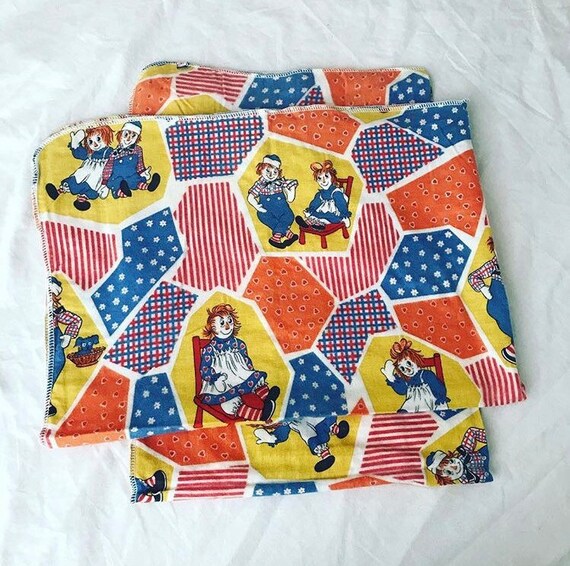 Raggedy Ann And Andy Baby Blankets Soft Raggedy Ann And Andy Etsy