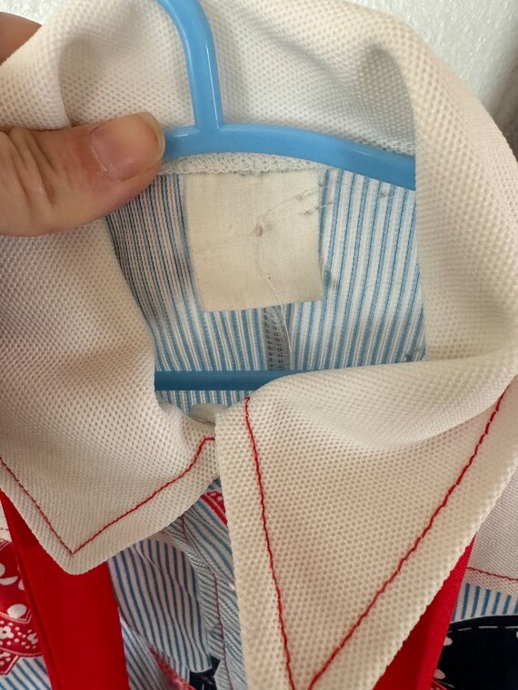 Vintage toddler patchwork polyester mod dress - image 4