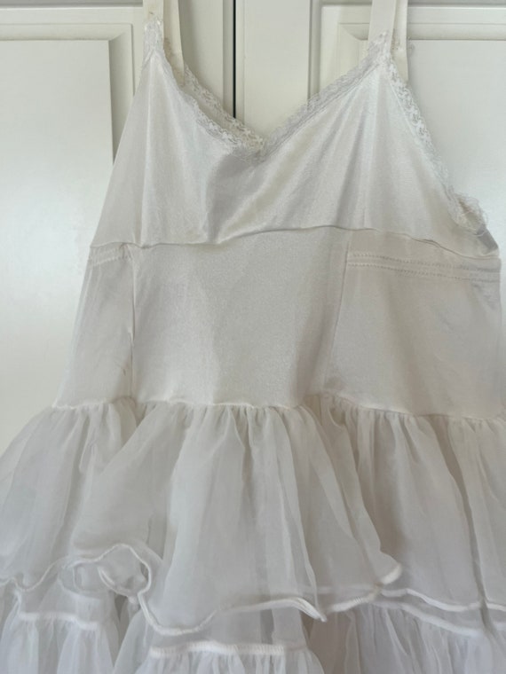 Vintage girls slip petticoat full skirt vintage s… - image 8