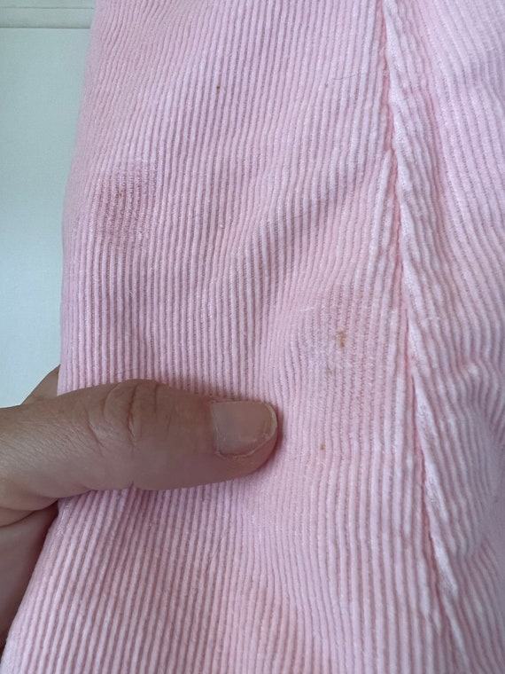 Vintage handmade bubblegum pink corduroy overalls… - image 3