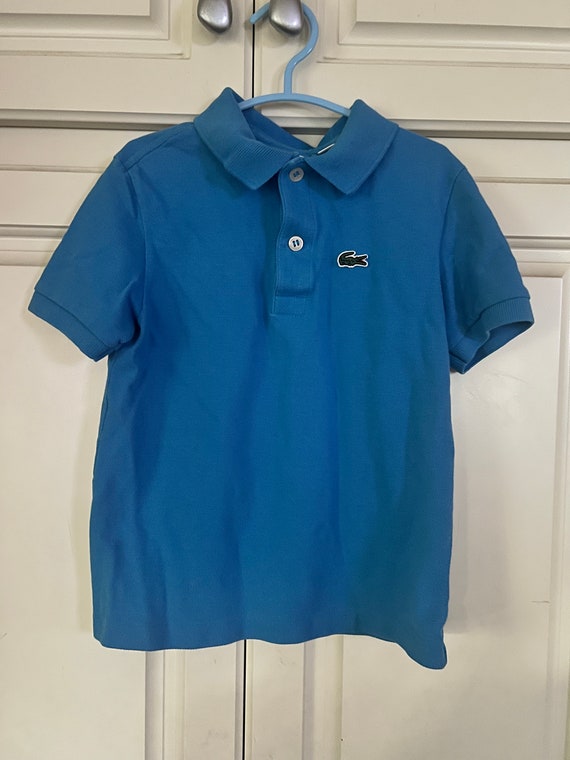 Blue Kids Lacoste Polo Top Tagged Kids