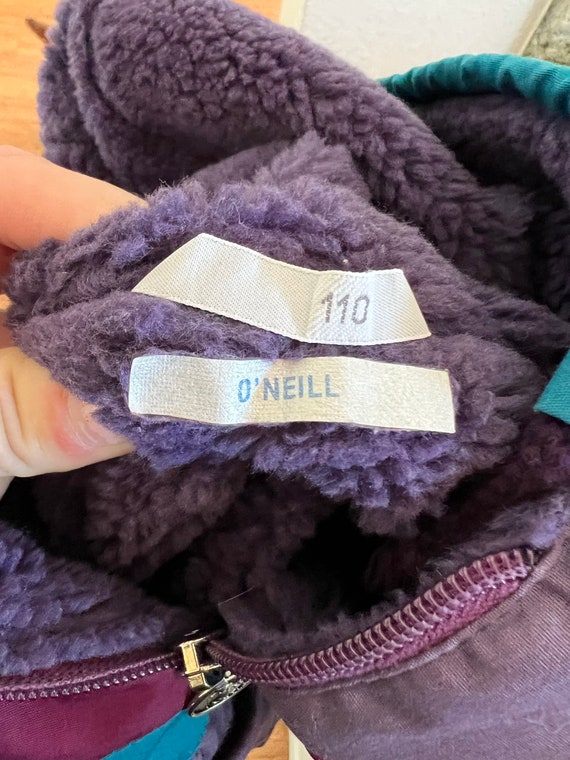 Vintage toddler O’Neill jacket purple  blue sherp… - image 8