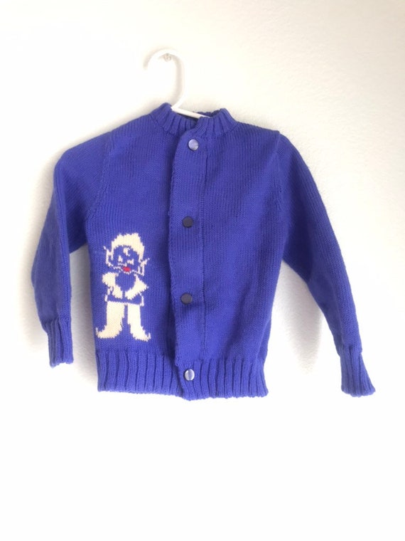 Vintage handmade elf gnome sweater toddler 2T vin… - image 1