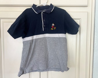 Vintage kids Mickey Mouse polo top tagged small