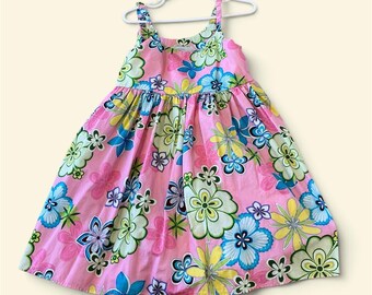 Vintage Pacific Legend pink floral dress tunic tagge 7/8 runs small