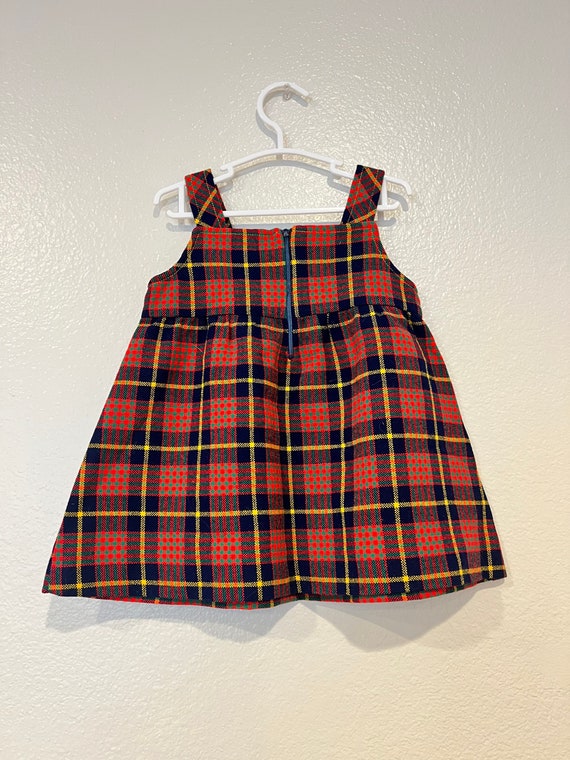 Vintage plaid tartan handmade dress tunic - image 3