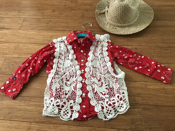 White Handmade Crochet Kids Vest 5 And Up IMO - image 4