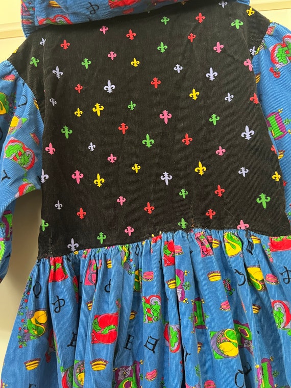 Vintage girls Mousefeathers novelty print dress t… - image 6