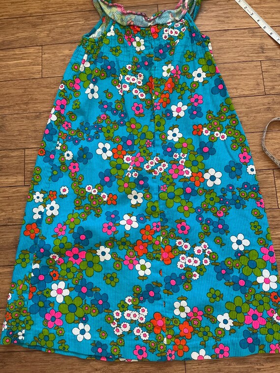Vintage Handmade Flower Power adult Dress - image 3