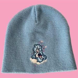 Vintage Care Bears Grumpy Bear Kids Beanie Hat