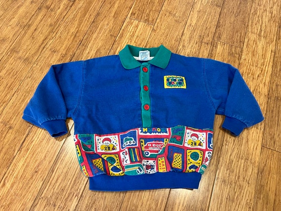 Vintage Oshkosh Bgosh collared sweatshirt tagged … - image 8