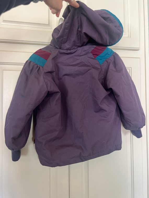 Vintage toddler O’Neill jacket purple  blue sherp… - image 4