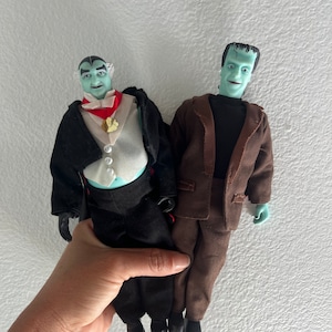 Vintage 1997 Herman Munster Grandpa Munster figurines dolls