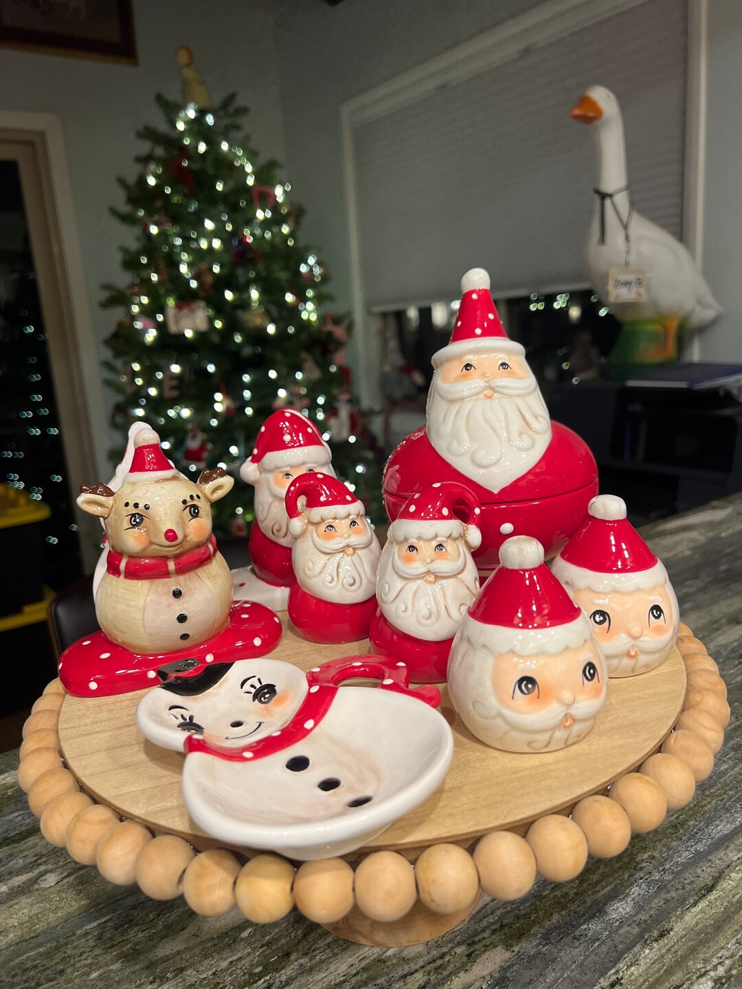 Vintage Inspired Christmas Decor by Johanna Parker Santa Reindeer