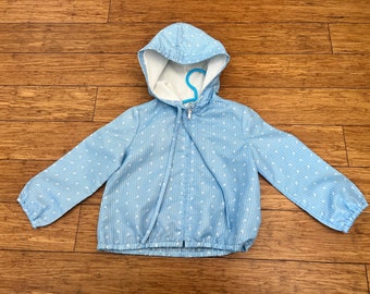 Vintage toddler Florence Eiseman windbreaker jacket with airplane pattern tagged 4T