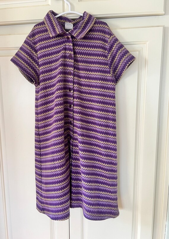 Vintage old Navy girls purple knit dress tagged g… - image 3