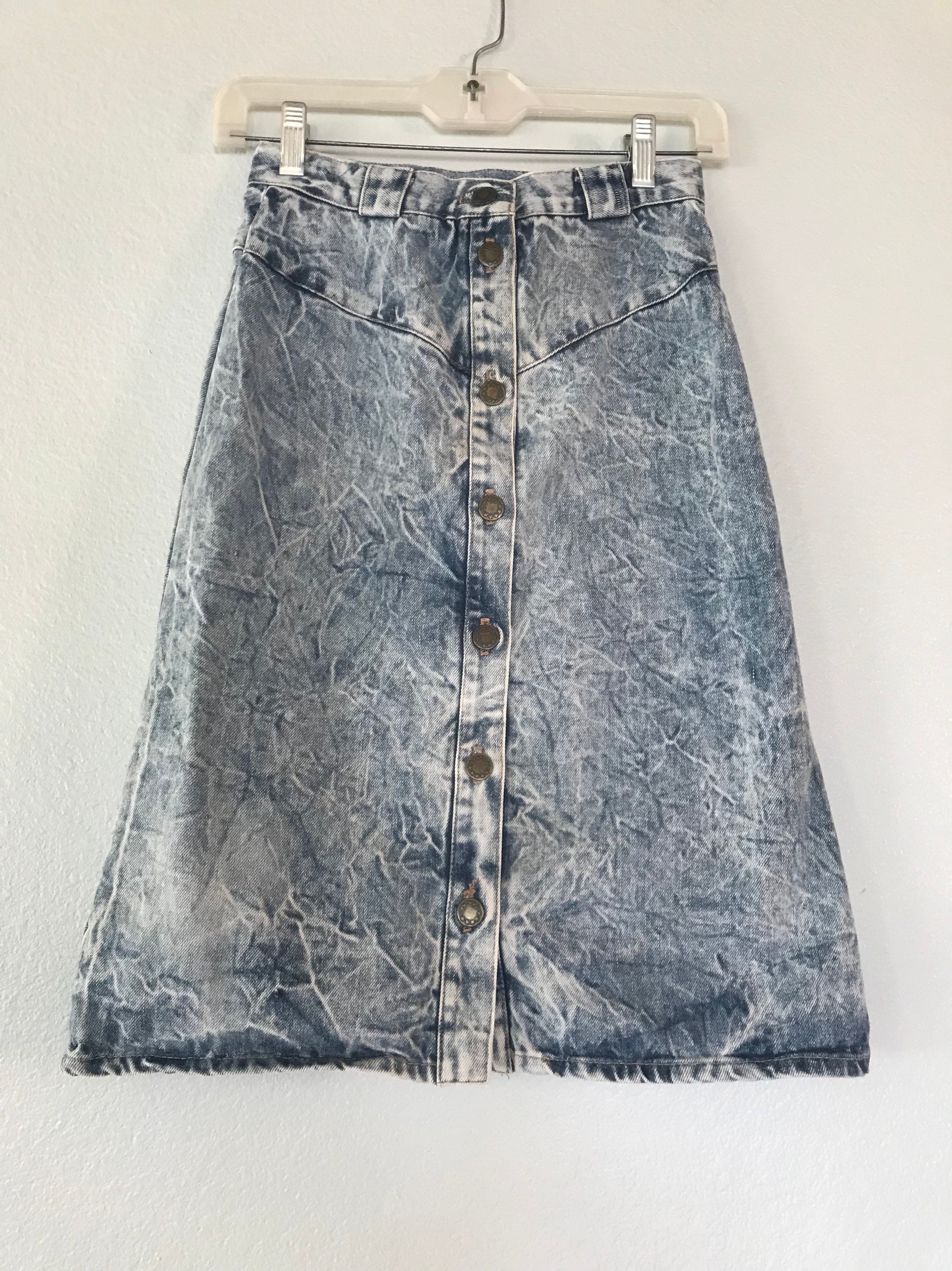 90’s Gray Acid Wash Circle Skirt main image 1