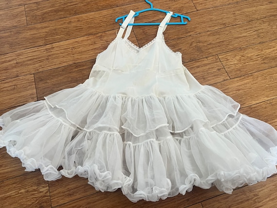 Vintage girls slip petticoat full skirt vintage s… - image 1