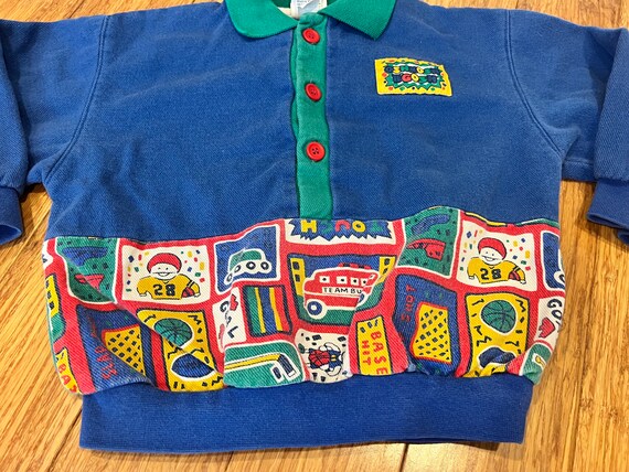 Vintage Oshkosh Bgosh collared sweatshirt tagged … - image 2