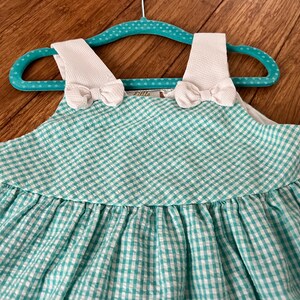 Mint Gingham Bamboo Knotted Gown main image 1