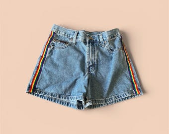 Pantaloncini di jeans arcobaleno Vintage Lei per bambini taglia 12
