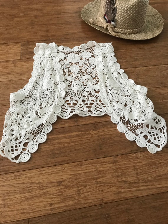 White Handmade Crochet Kids Vest 5 And Up IMO - image 1