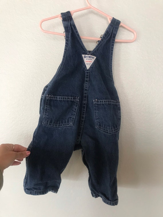 Vintage Oshkosh bgosh blue denim overalls 6-9 mon… - image 5