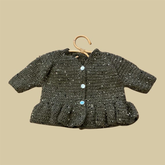 handmade knit baby girl sweater