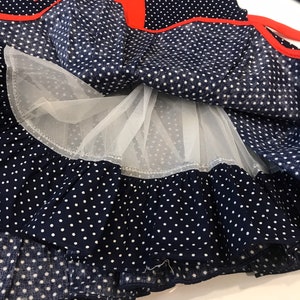 Vintage Toddler Cat Polkadot Dress Tagged 2T image 3