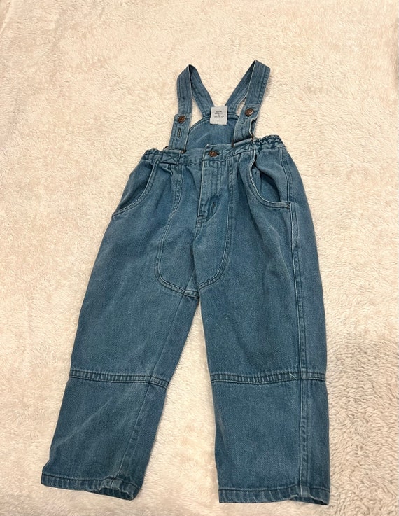 Vintage 90s denim overalls tagged 3T - image 4