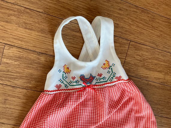 Vintage Carters Toddler patchwork style dress tun… - image 2