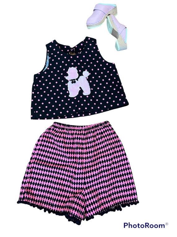 vintage girls black and Gem