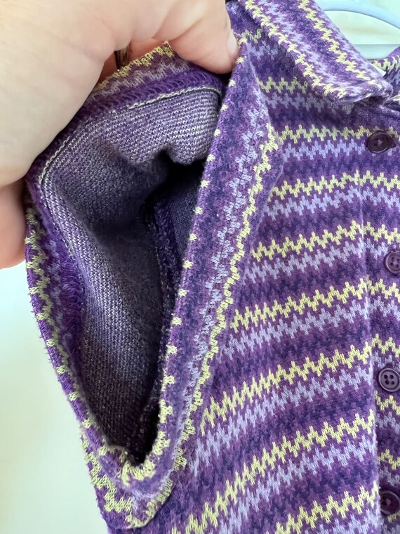 Vintage old Navy girls purple knit dress tagged g… - image 5
