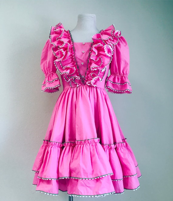 pink frilly dress