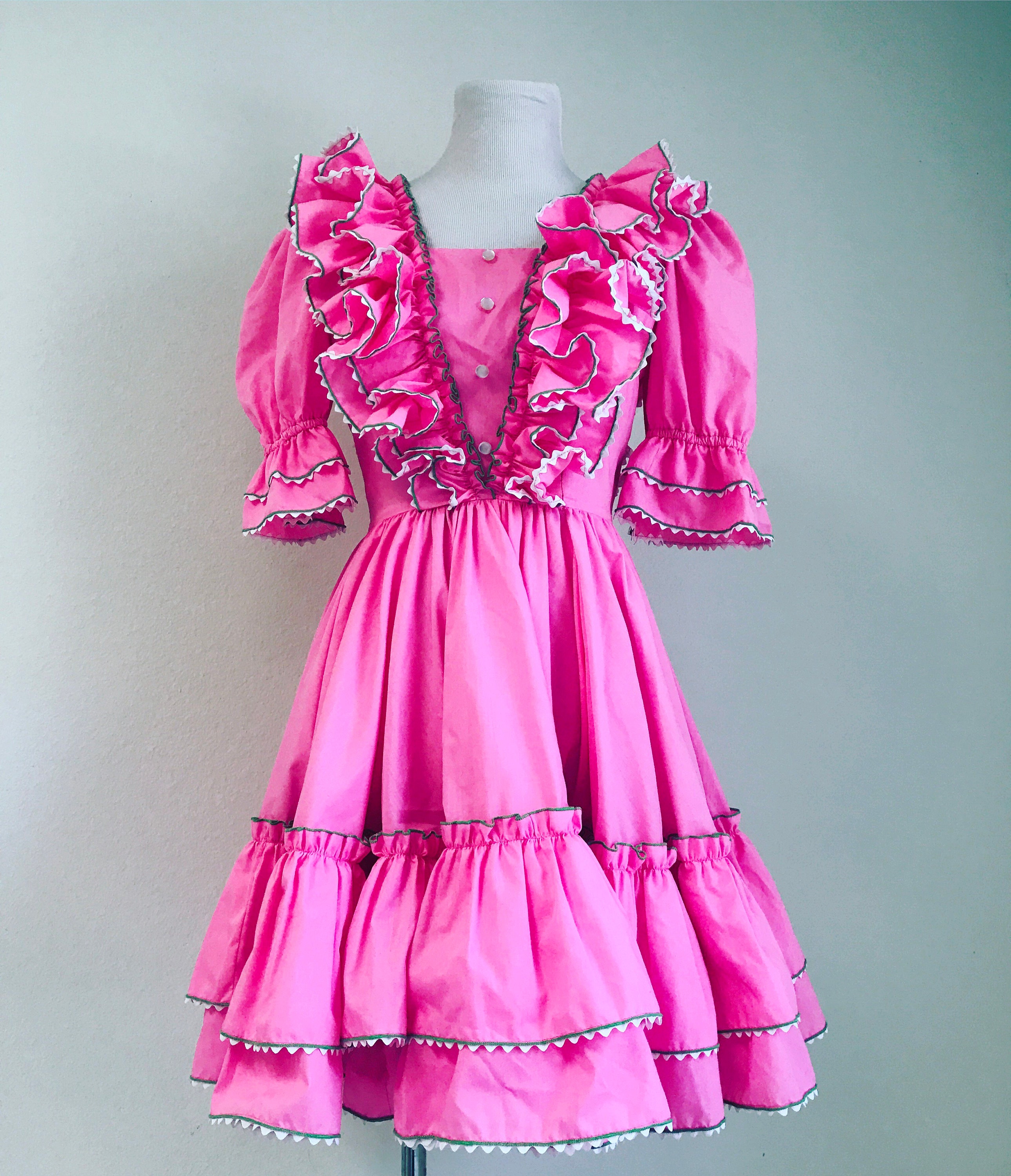 pink frilly dress