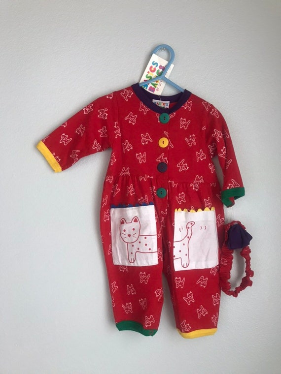 Vintage Kitty Cat Play Suit 6 months dead stock ca