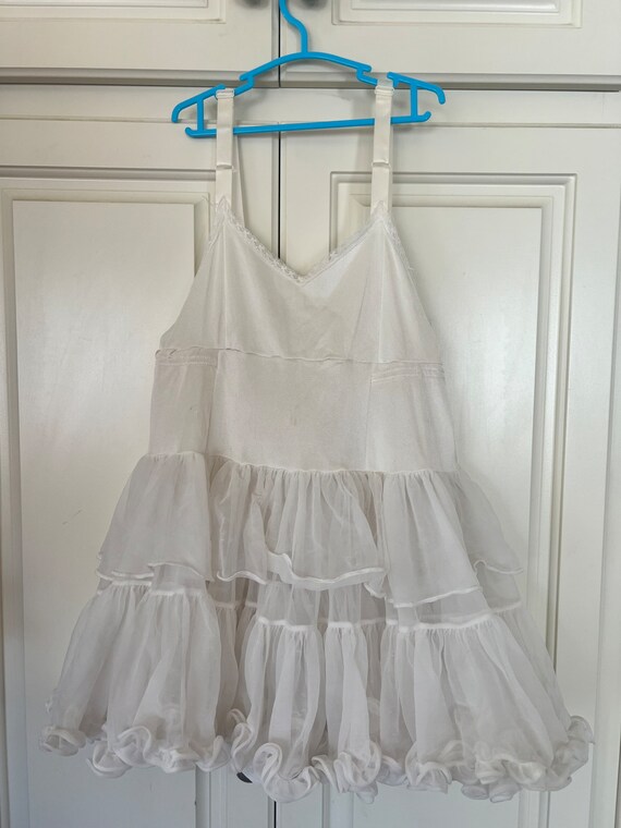 Vintage girls slip petticoat full skirt vintage s… - image 3