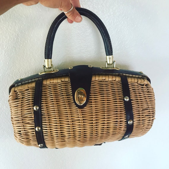 vintage woven purse