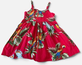 Vintage Pacific Legend Parrot dress or tunic tagged 4T runs small as dress