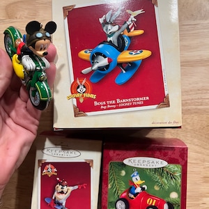 Vintage Cartoon Christmas Ornament Lot