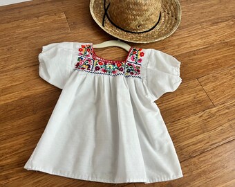 Kids ethnic floral embroidered top tunic