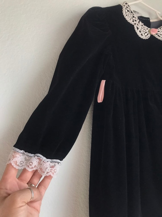 black dress with white lace collar Blair Babydoll Mini Dress main image 1